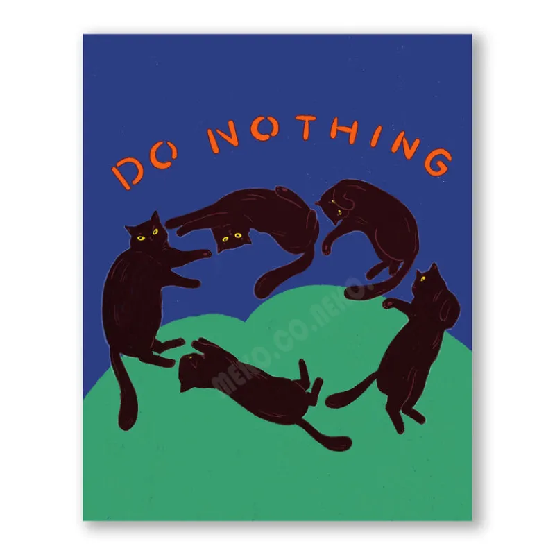 NEKO.CO.NEKO. Cat Print - Do Nothing Discount
