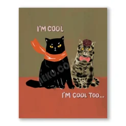 NEKO.CO.NEKO. Cat Print - I'm Cool, I'm Cool Too Fashion