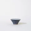 Mogutable Selects Ceramic Mt. Fuji Japanese Rice Bowl in Blue Stripe Online