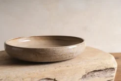 Sheng Ceramic Deep Serving Plate in Oatmeal Sale