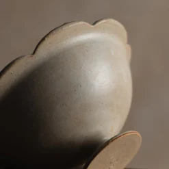 A⊆Z Floral Footed Bowl in Silver White Clearance