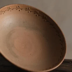 A⊆Z Footed Dessert Bowl in Orange Brown Hot