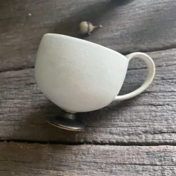 A⊆Z Footed Dessert Cup in Silver White Fashion