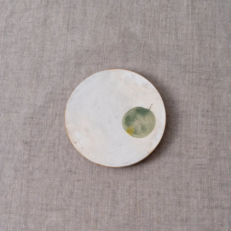 Yon Ho Kyung 4.75" Green Apple Round Plate Fashion