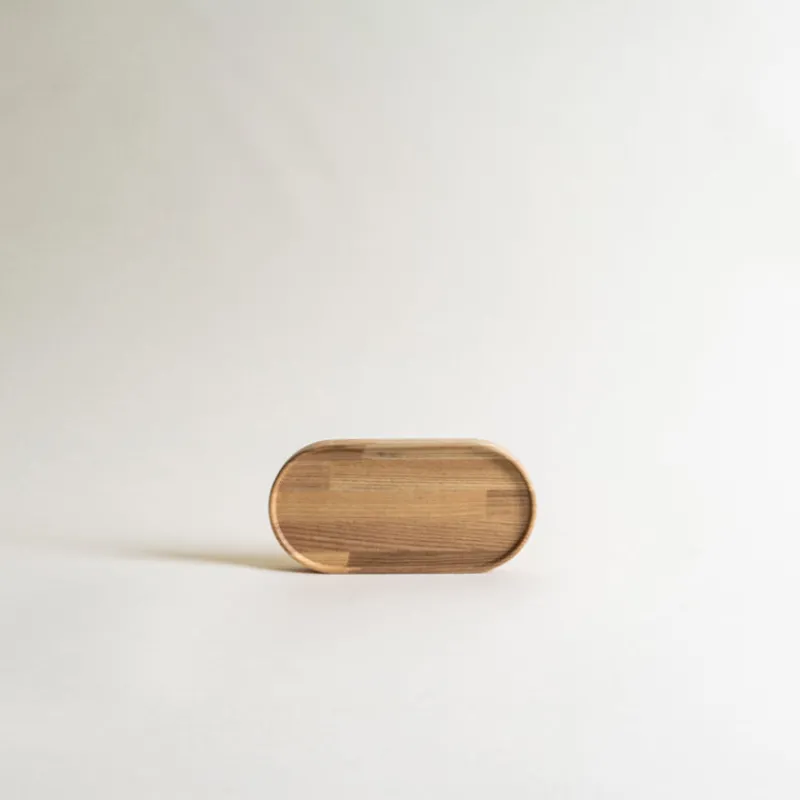Hasami Porcelain 6.75" Ash Wooden Oval Tray Hot