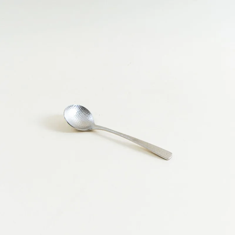 Mogutable Selects Japanese Hammered Dessert Spoon - Round Outlet