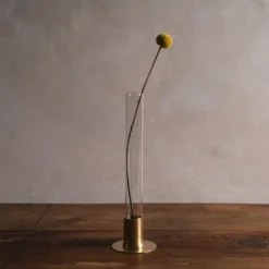 Picus Japanese Herbarium Brass Flower Vase with Glass Dome Discount