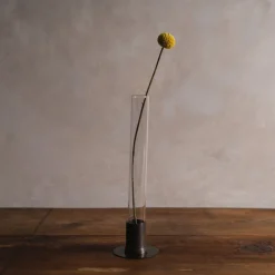 Picus Japanese Herbarium Rusty Brass Flower Vase with Glass Dome Best