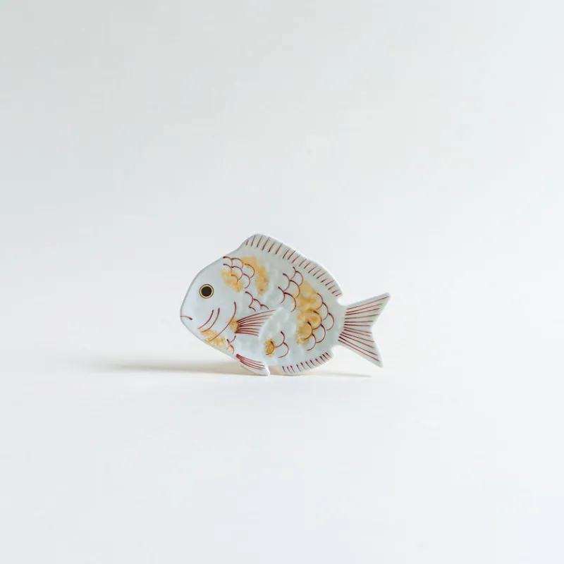Kouraku Kiln Lucky Charm Sea Bream Plate Discount