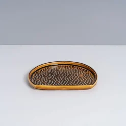 Jang Hun Seong Patterned Plate - Half Moon Clearance