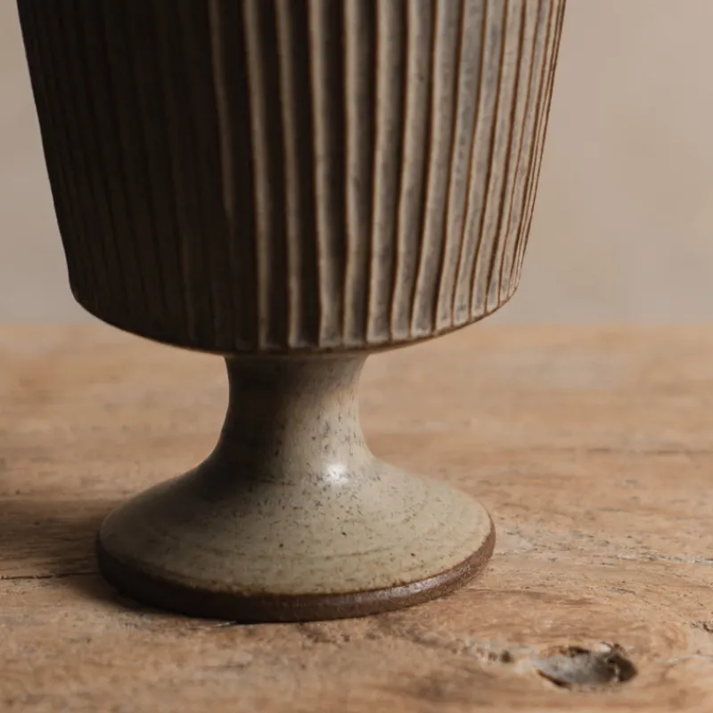 Zhitaofang's/製陶方式 Pleated Footed Cup in Blue-Gray Discount