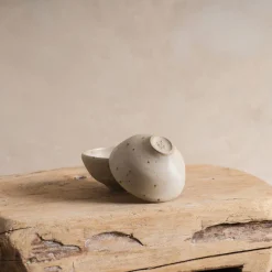 Sheng Ceramic Sake Set in White Speckle Clearance