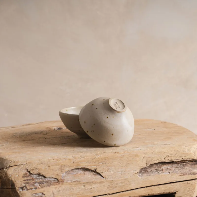 Sheng Ceramic Sake Set in White Speckle Clearance