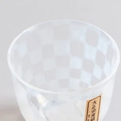 Hirota Glass Taisho Roman Iced Tea Glass in Checker Sale