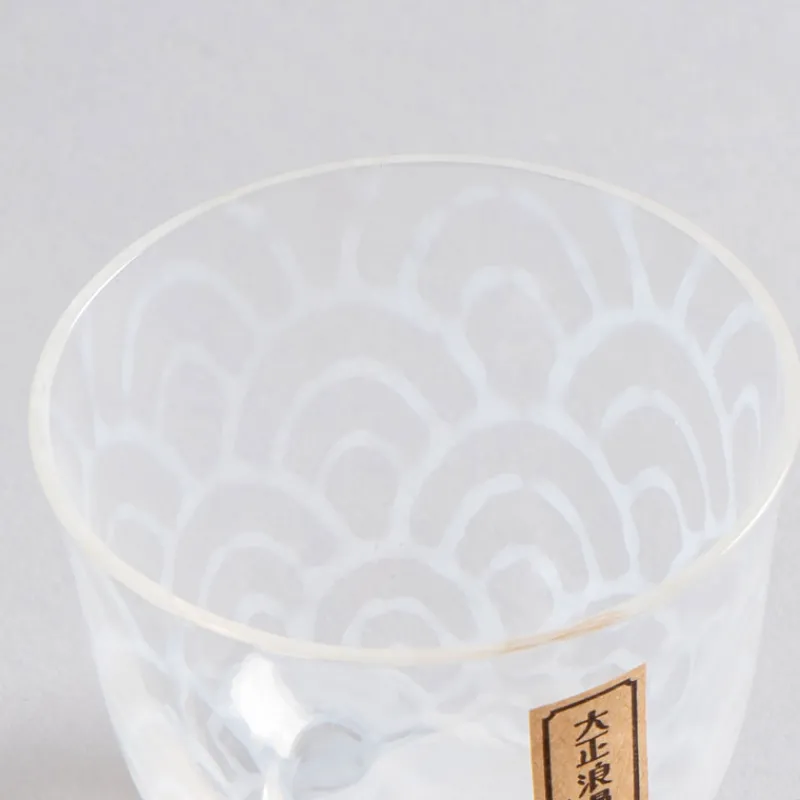 Hirota Glass Taisho Roman Iced Tea Glass in Wave Fashion