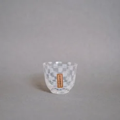 Hirota Glass Taisho Roman Iced Tea Glass in Checker Sale