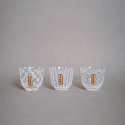 Hirota Glass Taisho Roman Iced Tea Glass in Checker Sale