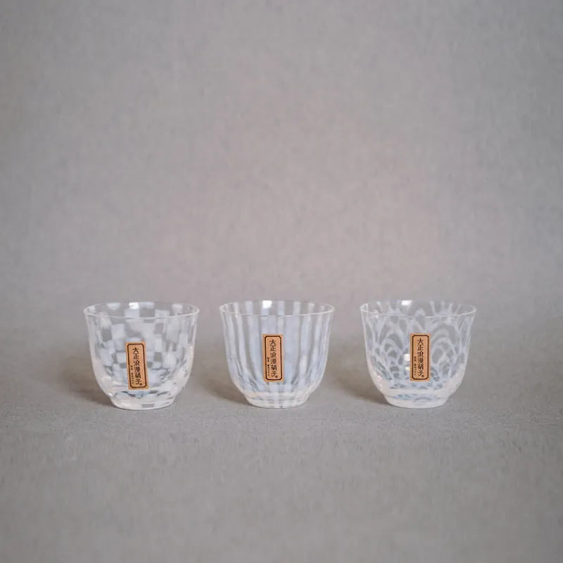 Hirota Glass Taisho Roman Iced Tea Glass in Stripe Fashion