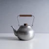Miyazaki Seisakusho Teapot with Wooden Handle in Sliver Discount
