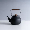Miyazaki Seisakusho Teapot with Wooden Handle in Black Online