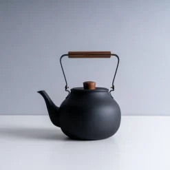 Miyazaki Seisakusho Teapot with Wooden Handle in Black Online