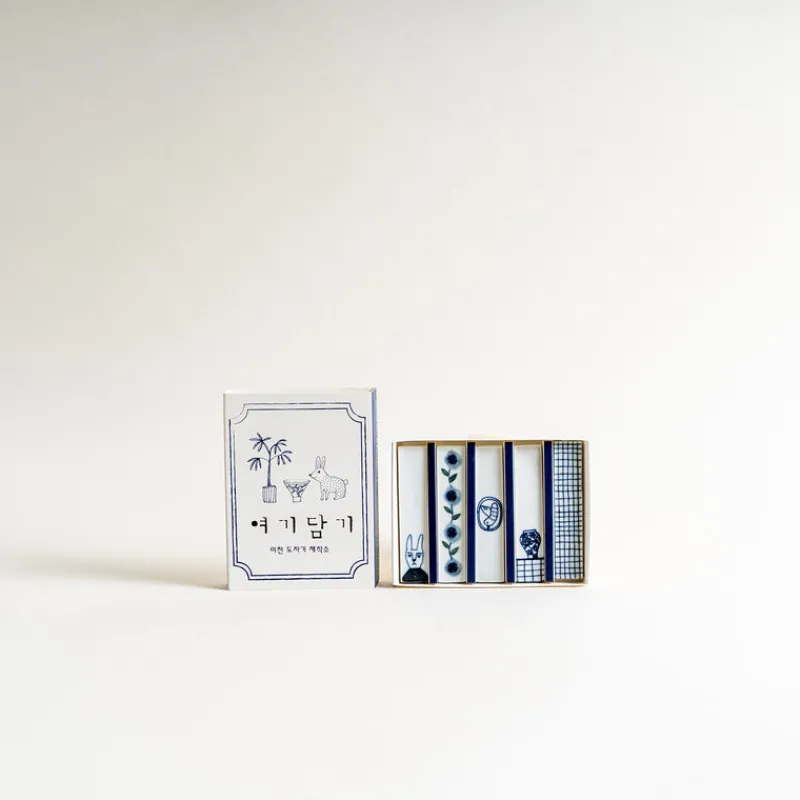 Yeogi-Damki Hand-Painted Chopstick Holder Set Fashion