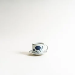 Yeogi-Damki Hand-Painted Mug + Saucer Set Fashion