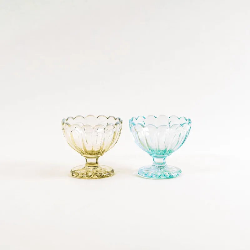 Hirota Glass Yukinohana Footed Ice Cream Bowl Sale